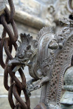 Dragon Detail on Bell at Pashupatinath