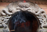 Incense on Street Shrine Kathmandu