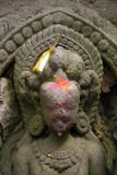 Annointed Carving with Offering Bhaktapur