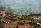 Brick Buildings with Brick Factories in the Background