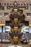 Statue in front of 1000 Buddha Stupa Detail Kopan Monastery 02