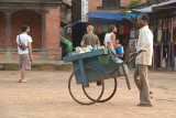 Man Selling Food Durbar Square Bhaktapur