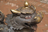 Metal Fu with Painted Eyes Bhaktapur