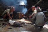 Cleaning Sacrificed Goat Dakshinkali 02