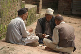 Three Men Playing Cards Bhaktapur