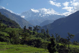 Lush Scenery and Snowy Mountains Annapurna Round