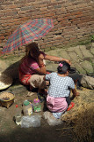 Women Cooking Popcorn in Kirtipur