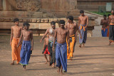 Pilgrims at Brihadeeswarar Temple