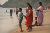 Indian Family at the Waters Edge Varkala