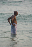 Indian Man in the Sea at Varkala 02