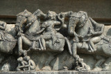 Carved Stone Figures on Horseback Belur