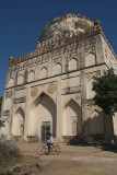 Boy on Bike at Bahmani Tombs at Ashtur