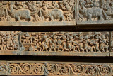 Carved Stone Panels including Fighting Scene Halebid