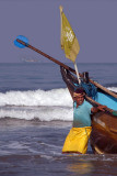 Pushing in the Fishing Boat Arambol