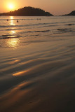 Swimming at Sunset Palolem 02