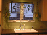 Close up of window and sink