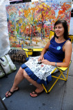 Artist Sonia Grineva at the Washington Square Art Show