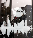 Santa Klaus is Coming to Town - Window Reflection