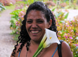 Dulce with Cala Lilies - My Driver & Guide