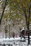 Mayor LaGuardia Statue & NYU Library