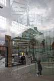 Outside Looking In - Apple Store with Window Reflections