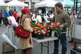 Farmers Market - Selling Roses