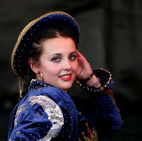 Beautiful bolivian dancer from Puerta del Sol, Frankfurt