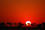 Sunset at Selinda spillway, Botswana