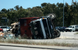  R is for Rubbish truck Rollover on Reid Highway
