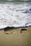 Fotspor i sanden