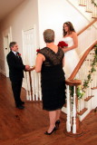PARENTS MEET THE BRIDE TO WALK HER DOWN THE AISLE