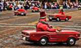 FOUR SHRINERS IN FOUR MINI-MUSTANGS