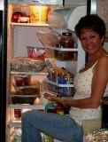 ME PLAYING VANNA WHITE WITH THE REFRIGERATOR