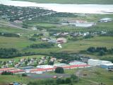 Overlooking a part of Mosfellsbaer and its center