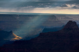 Single ray of light breaks through the clouds at Point Imperial<br><br>