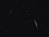 NGC 4631 (C32) & 4656 The Whale and Hockey Stick Galaxies in Canes Venatici