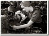 Veronica Foster making Bren in Inglis factory