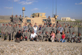 Soldiers and USO celebrities