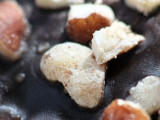 Nut Pieces on a Chocolate Cookie