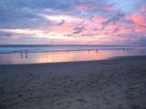 sunset on the beach in Bali