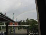 sitting in Colours Cafe @ All Season's Resort and I looked up and there was a rainbow
