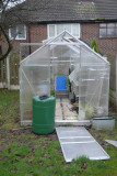 My greenhouse in my garden in windy weather