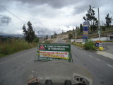 The road to Volcano Tungurahua, currently erupting.