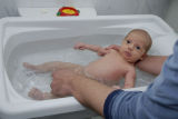 Tomando banho com o Papai