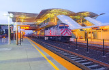 Caltrain at Millbrae BART at Twilight