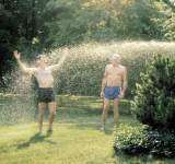 1985: Praise the Lord! Steve gets baptized. 