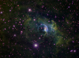 NGC7635 - Bubble Nebula in HST palette