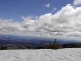 Contrast between clouds and snow