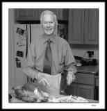 Poppa carves the Christmas turkey