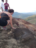 Cerro Negro (active) vulcano, the earth is hot